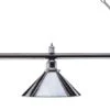 Billardlampe, Chromfarben Mit Drei Chromfarbenen Schirmen, 148 Cm