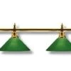 Billardlampe, Messingfarben Mit Vier Grünen Schirmen, 180 Cm