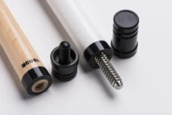 CUEL Code White Billard-Queue Weiß Für Poolbillard, 2-teilig, Mit Vollholz-Oberteil, Leinen-Griffband, 3/8x10-Gewinde -Buffalo Verkaufs-Shop cuel code white pool billard queue3