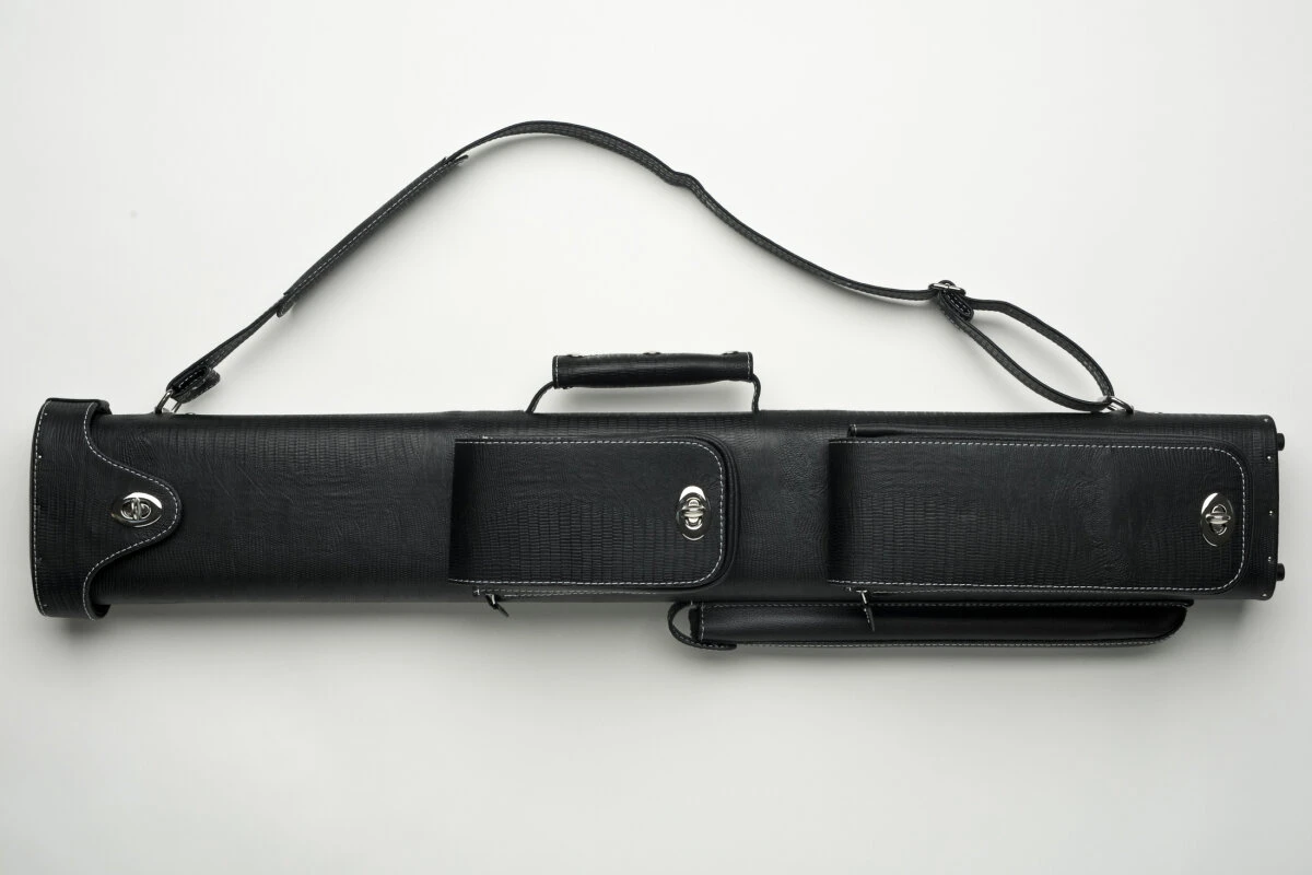 Cuel Billard-Köcher „Hustler Black“ 3/5 Für Pool-Billard-Queues, Schwarz, Aus Feinem Kunstleder, Mit Drei Seitentaschen Für Billardzubehör 2 Cuel Billard-Köcher „Hustler Black“ 3/5 Für Pool-Billard-Queues, Schwarz, Aus Feinem Kunstleder, Mit Drei Seitentaschen Für Billardzubehör – Bild 2