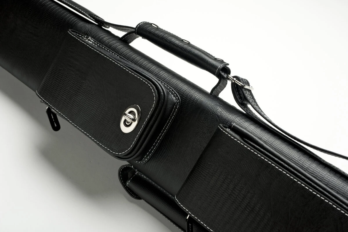 Cuel Billard-Köcher „Hustler Black“ 3/5 Für Pool-Billard-Queues, Schwarz, Aus Feinem Kunstleder, Mit Drei Seitentaschen Für Billardzubehör 4 Cuel Billard-Köcher „Hustler Black“ 3/5 Für Pool-Billard-Queues, Schwarz, Aus Feinem Kunstleder, Mit Drei Seitentaschen Für Billardzubehör – Bild 4