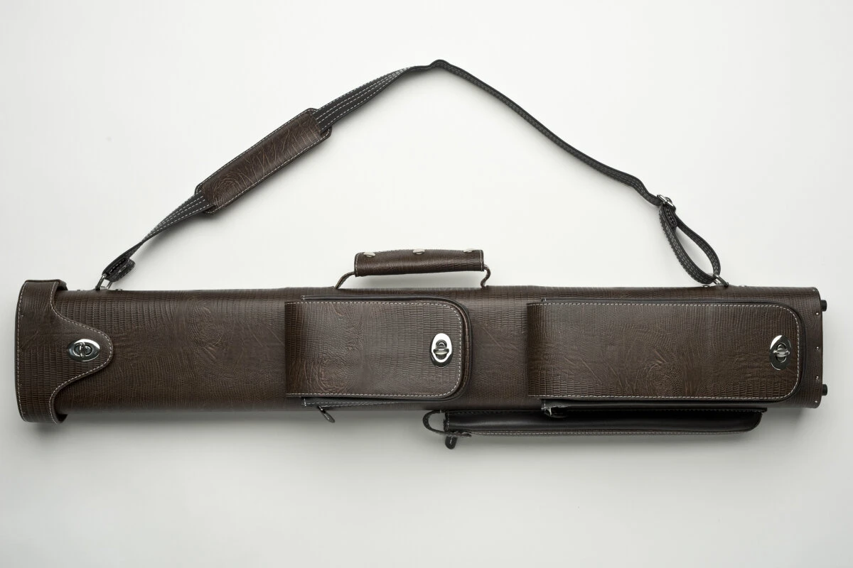 CUEL Billard-Köcher „Hustler Brown“ 3/5 Für Pool-Billard-Queues, Braun, Aus Feinem Kunstleder, Mit Drei Seitentaschen Für Billardzubehör 2 CUEL Billard-Köcher „Hustler Brown“ 3/5 Für Pool-Billard-Queues, Braun, Aus Feinem Kunstleder, Mit Drei Seitentaschen Für Billardzubehör – Bild 2