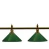 Snookerlampe, Messingfarben Mit Sechs Grünen Schirmen, 290 Cm