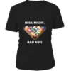T-Shirt Rundhals Damen: Heul Nicht, Bau Auf. Größen XS-5XL, Verschiedene Farben